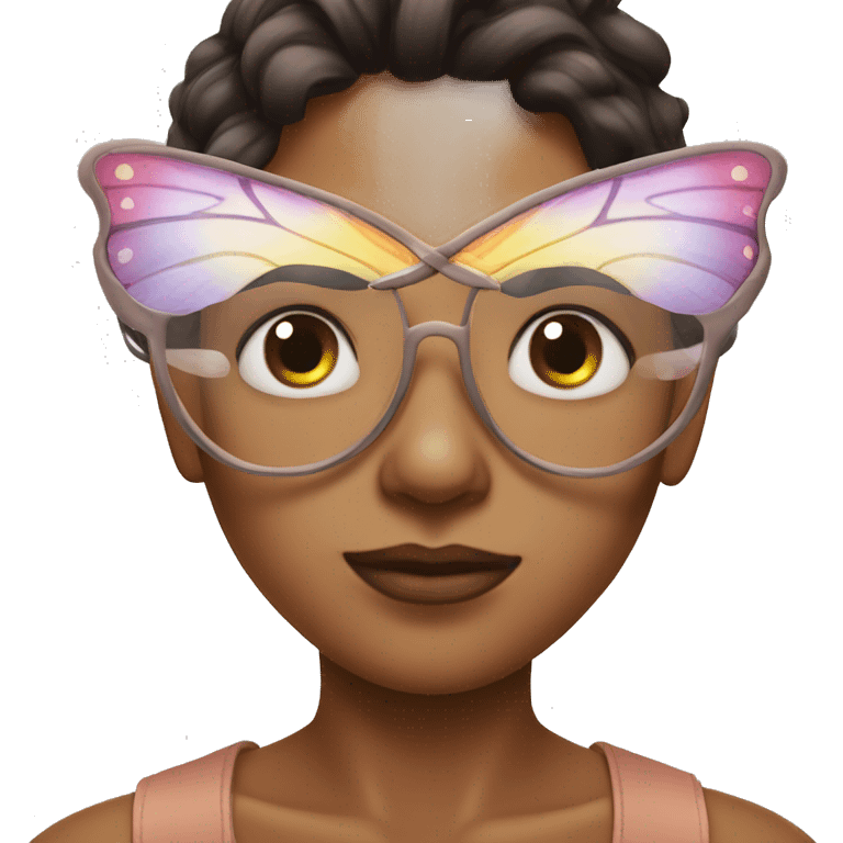 Mariposa con lentes  emoji