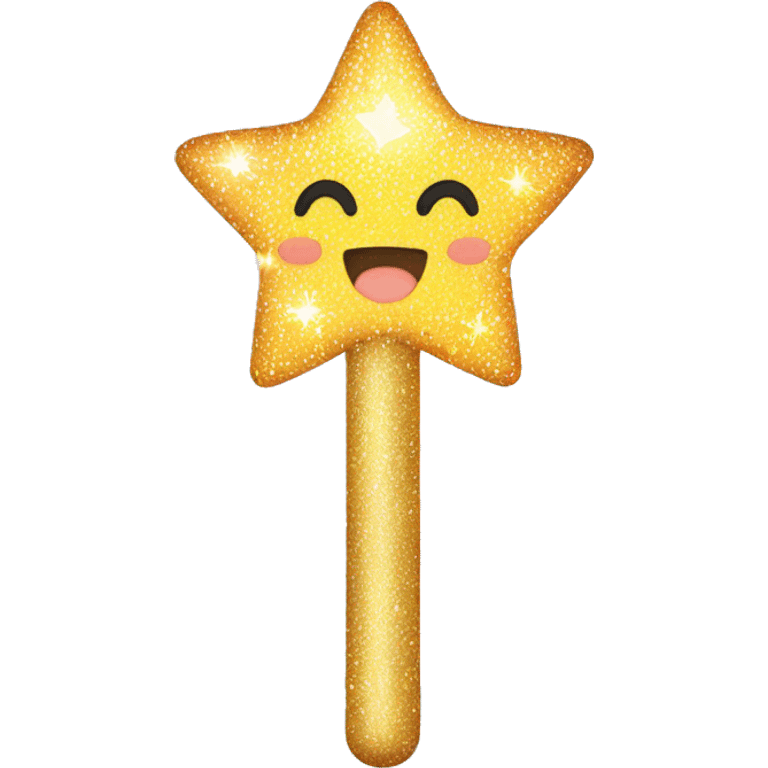 Magic wand with sparkles come from top emoji