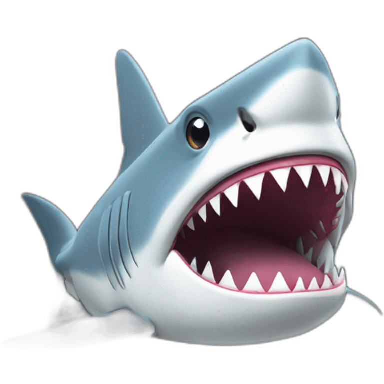 shark with computer emoji