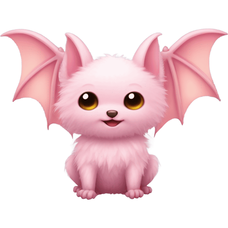 light pink fluffy bat emoji