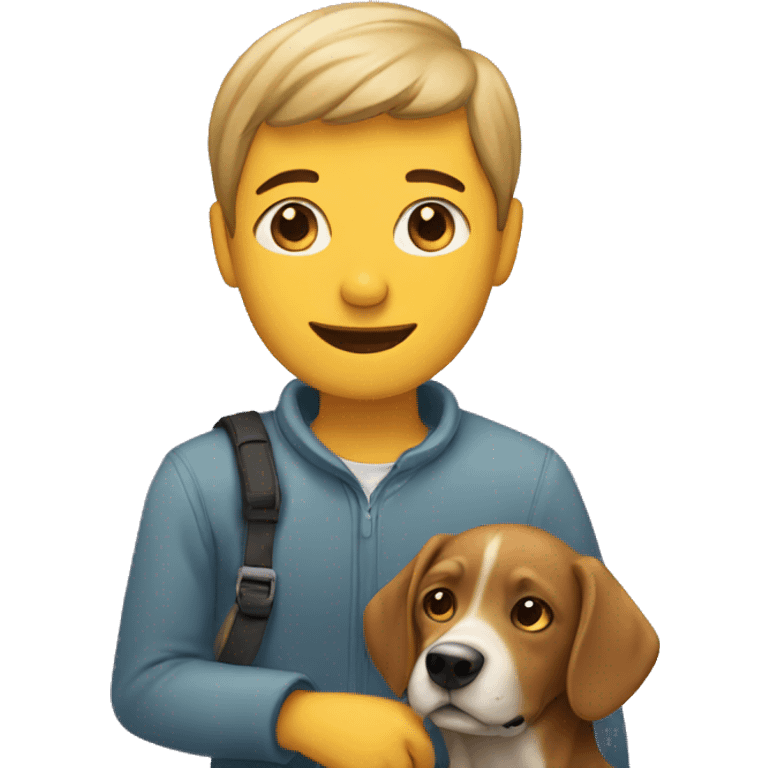 human with dog emoji