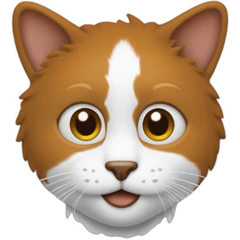 Chat tacheté roux et blanc emoji