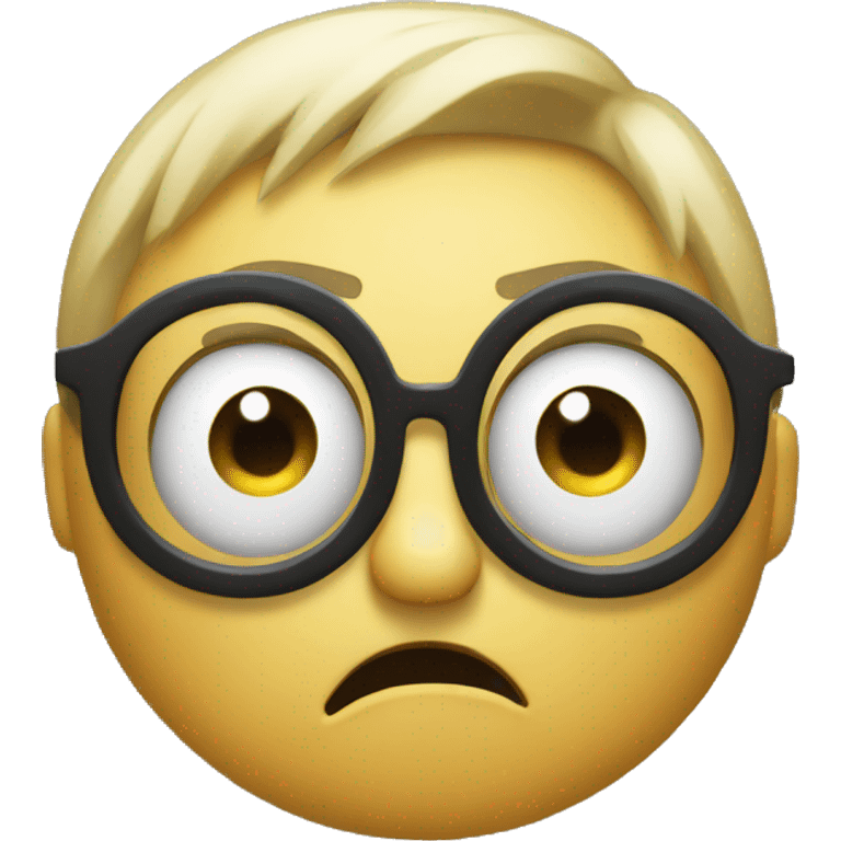 confused angry face with spectacle emoji