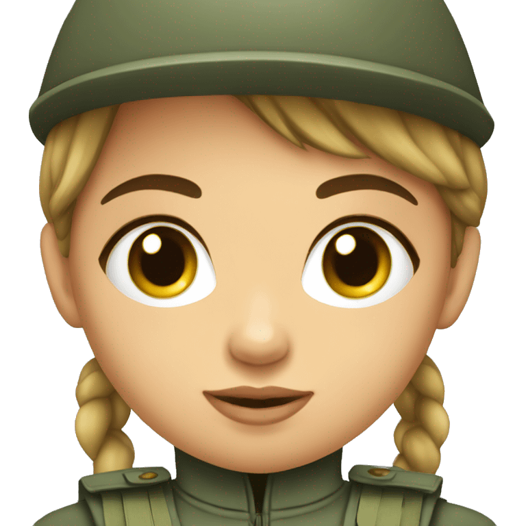 Niña militar emoji