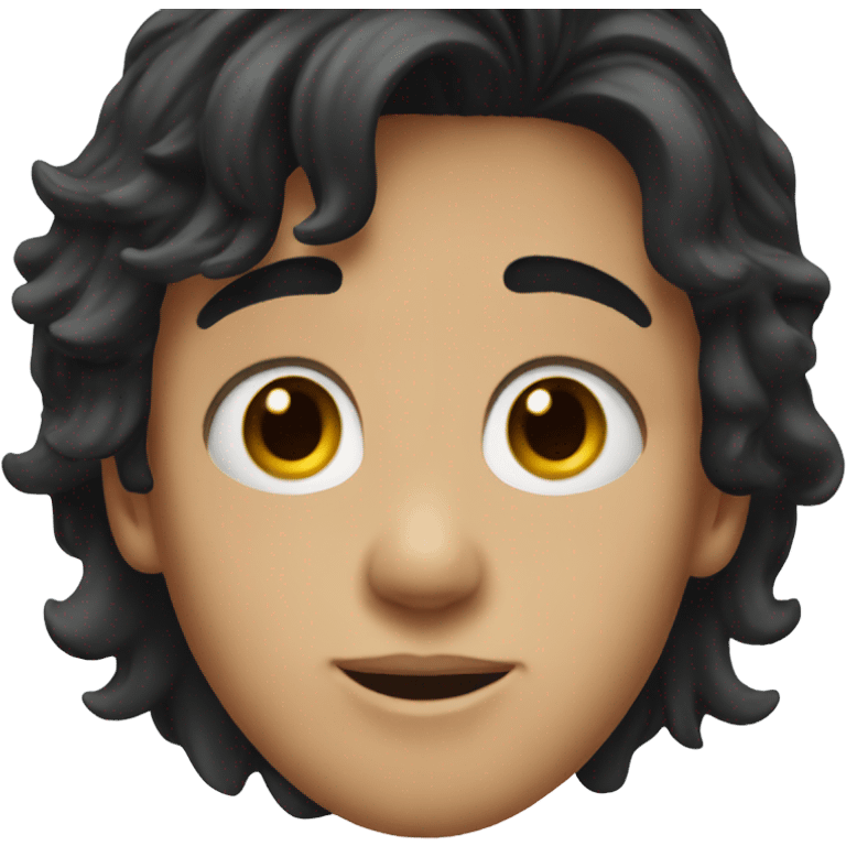 black-haired boy portrait close-up emoji