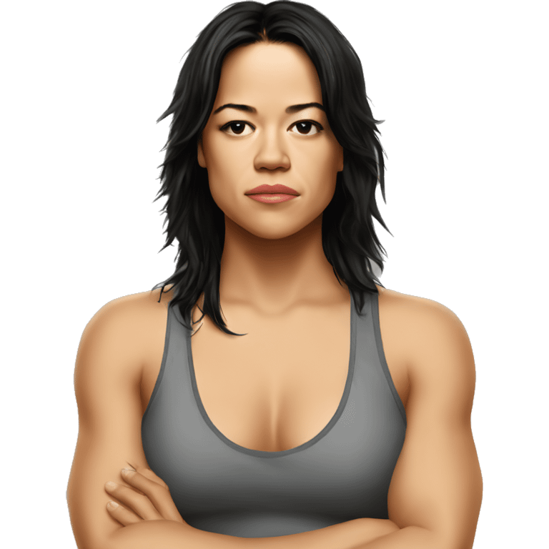 michelle rodriguez serious wearing tank top emoji