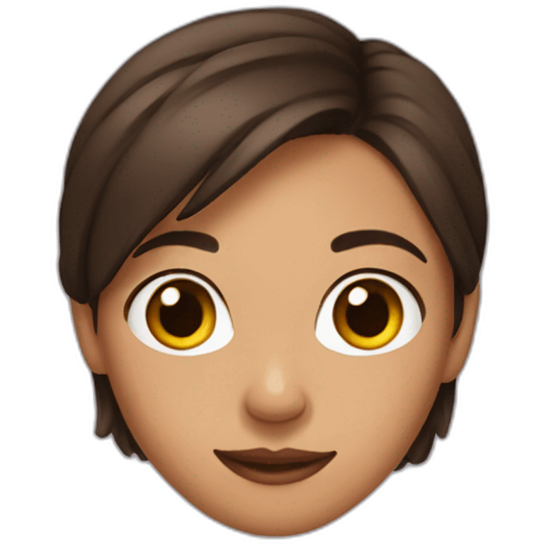 Fille brune emoji