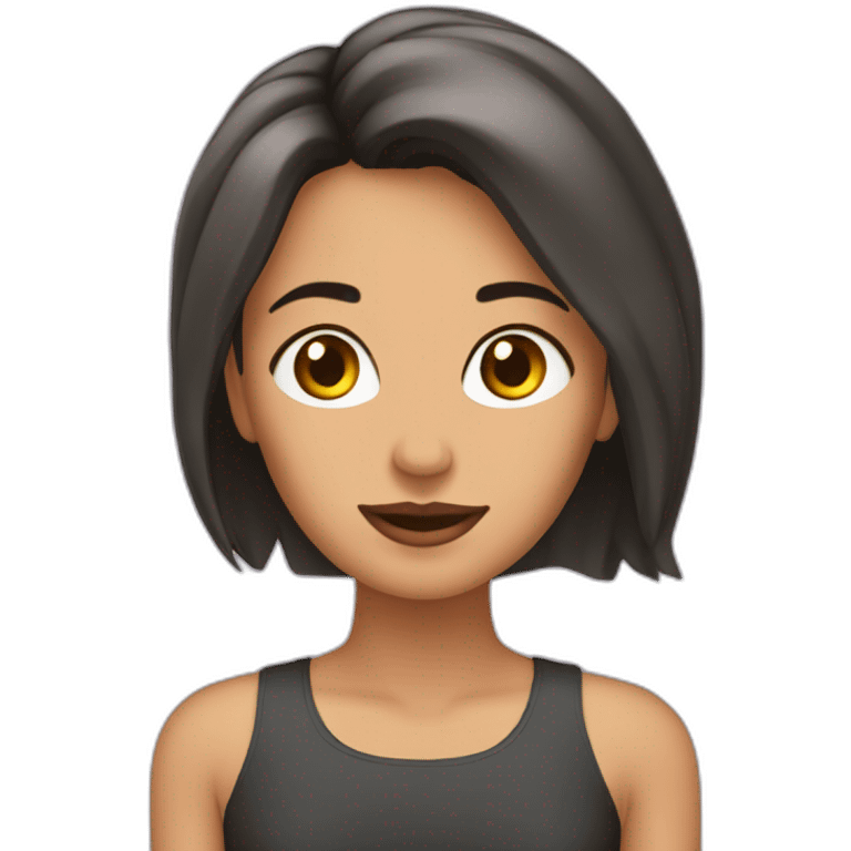 Mujer de cabello corto hasta los hombros emoji