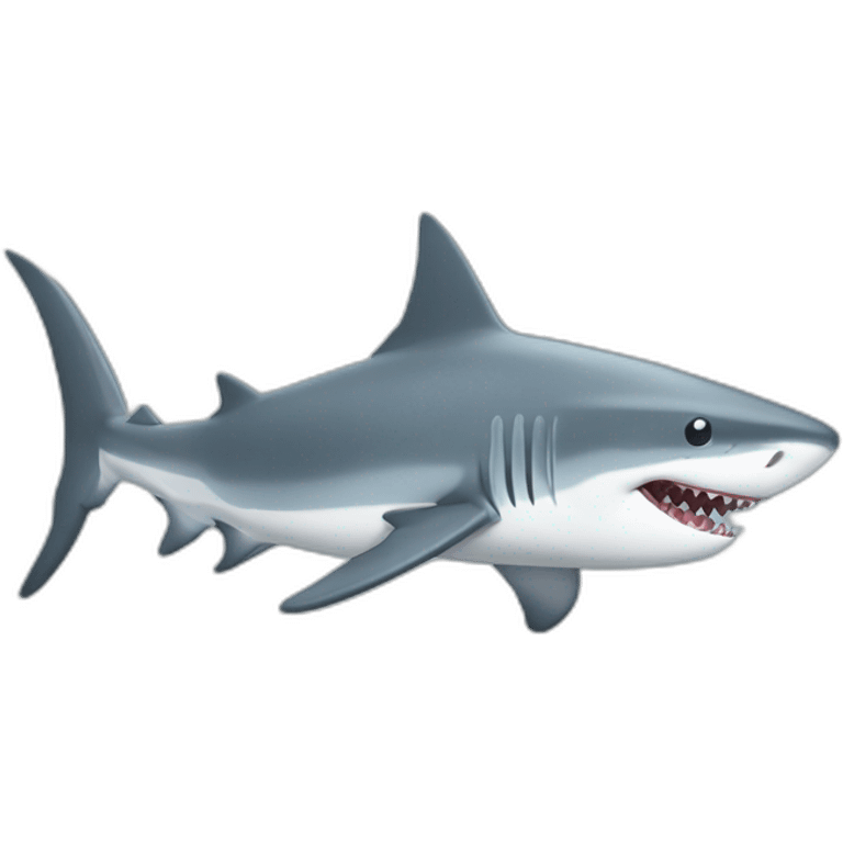 Requin qui tien une pelle emoji