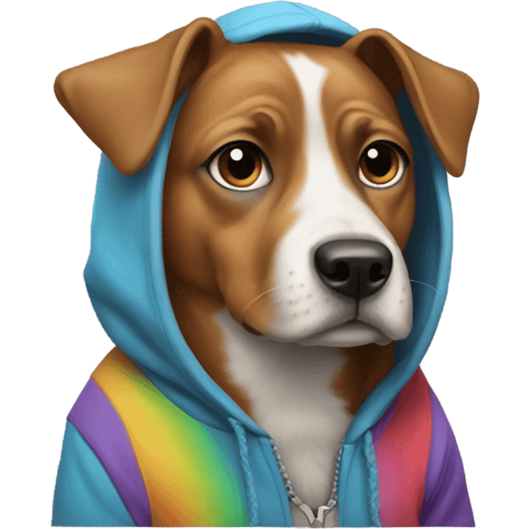 dog wearing hoodie emoji