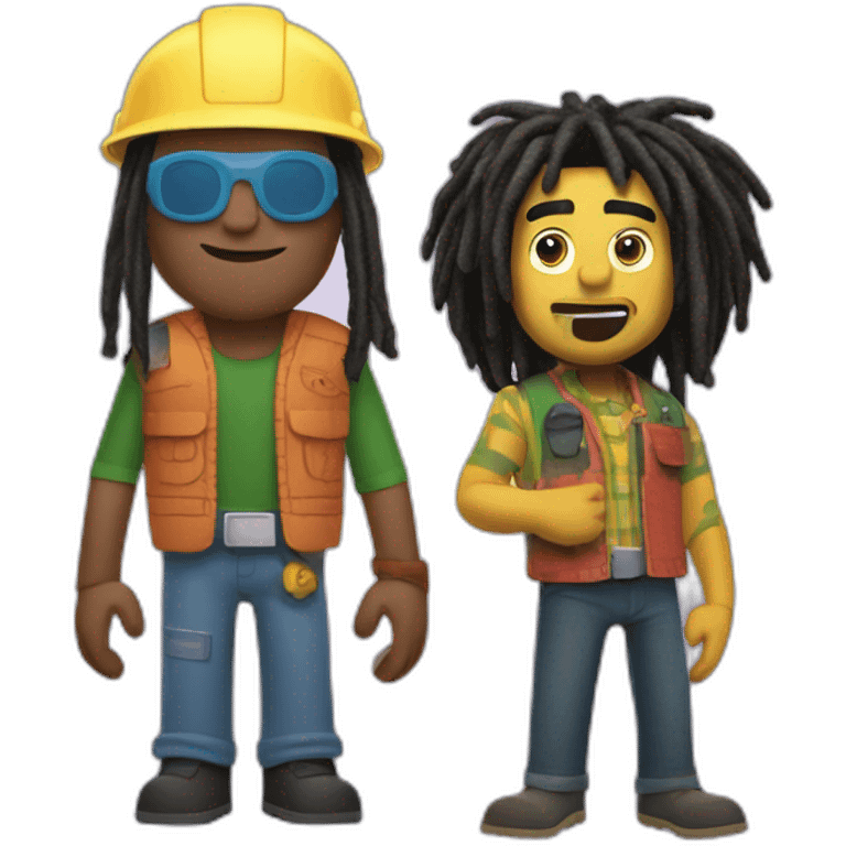 Bob marley vs Bob the builder emoji