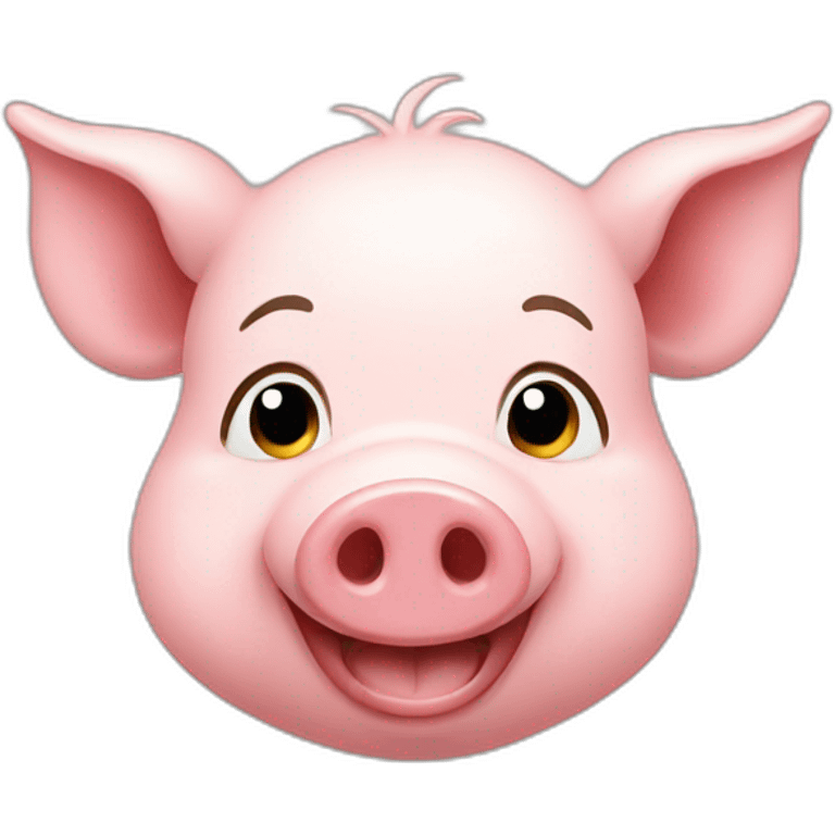 A happy little pig emoji