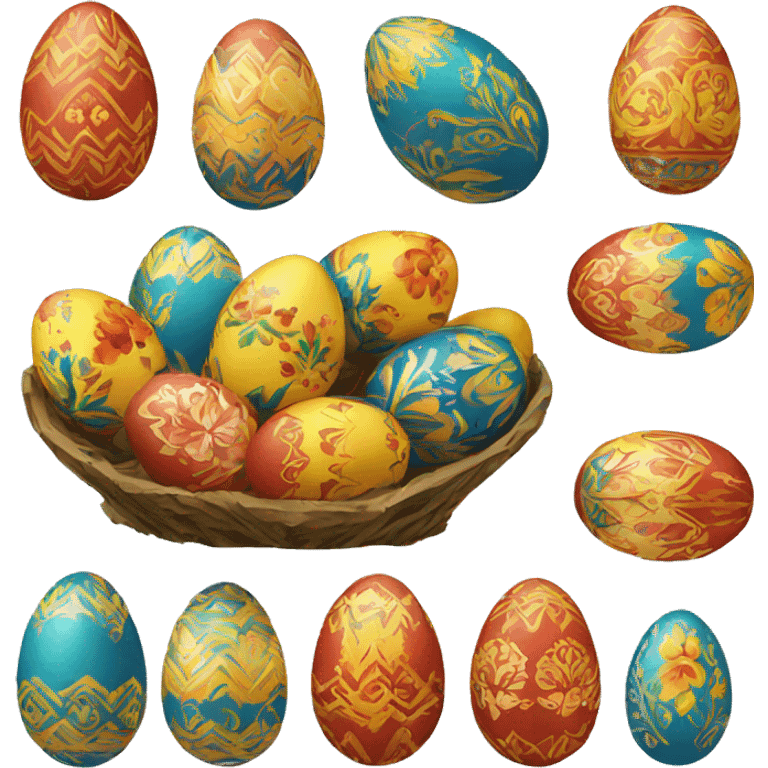 Ukrainian Easter eggs emoji