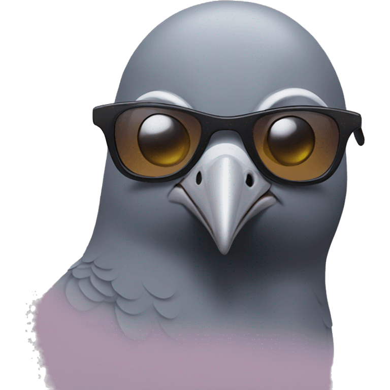 Pigeon with sunglasses emoji