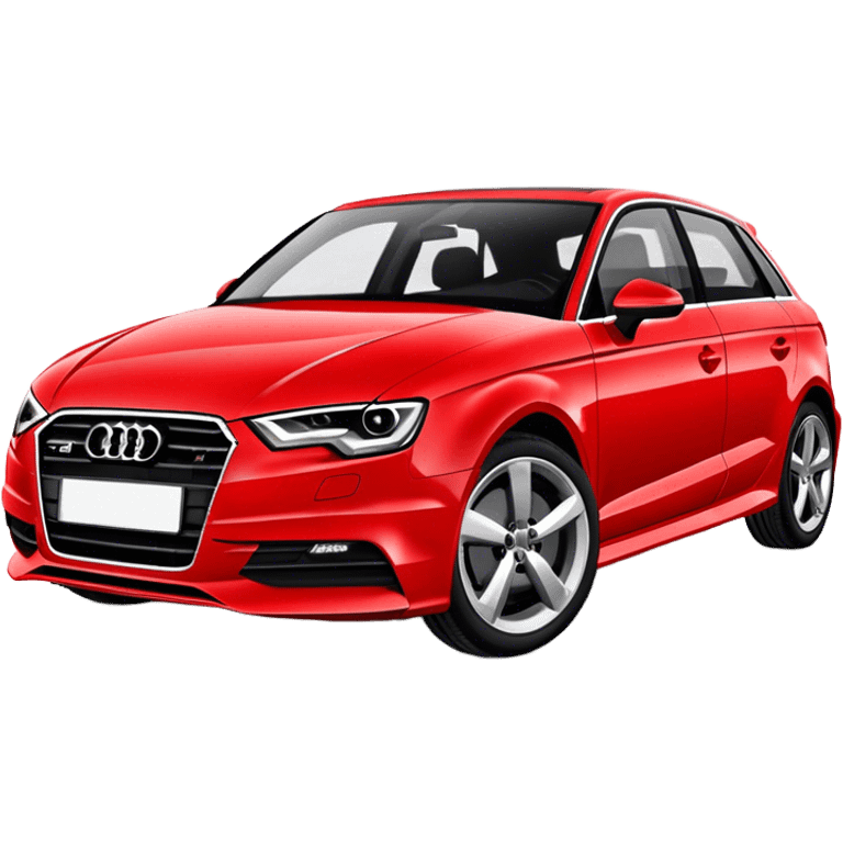 Red Audi A3 2014 emoji