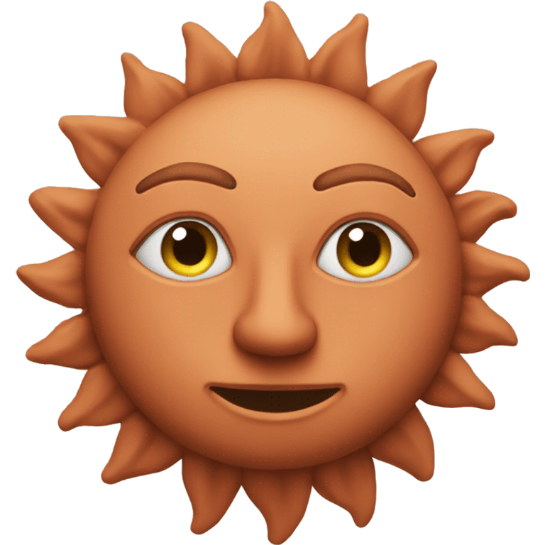 Terracotta sun emoji