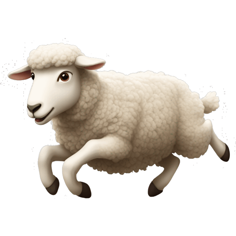 a sheep jumping over a fence emoji