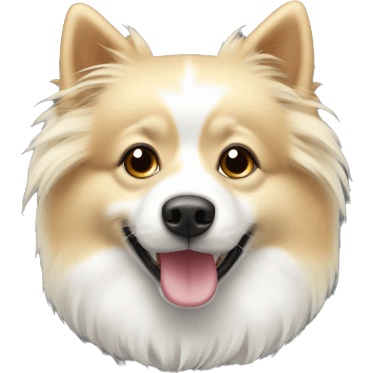 White and blonde spots spitz emoji