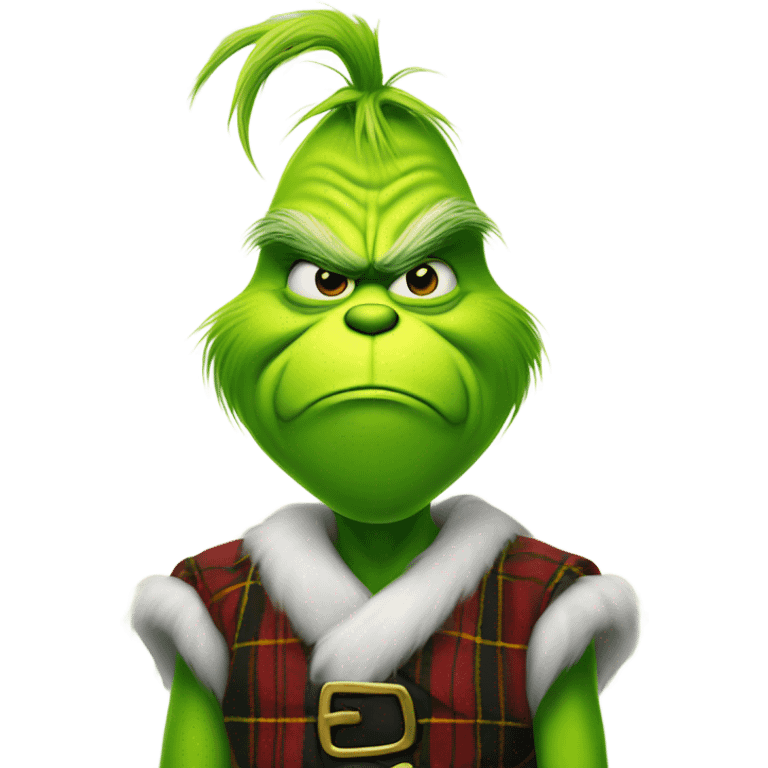 Grinch in a kilt emoji