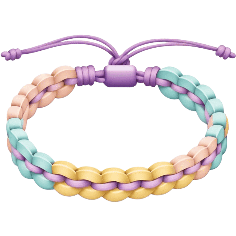 Friendship bracelet pastel emoji