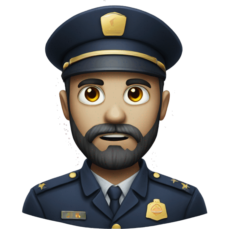 bearded zombie in uniform realistic emoji