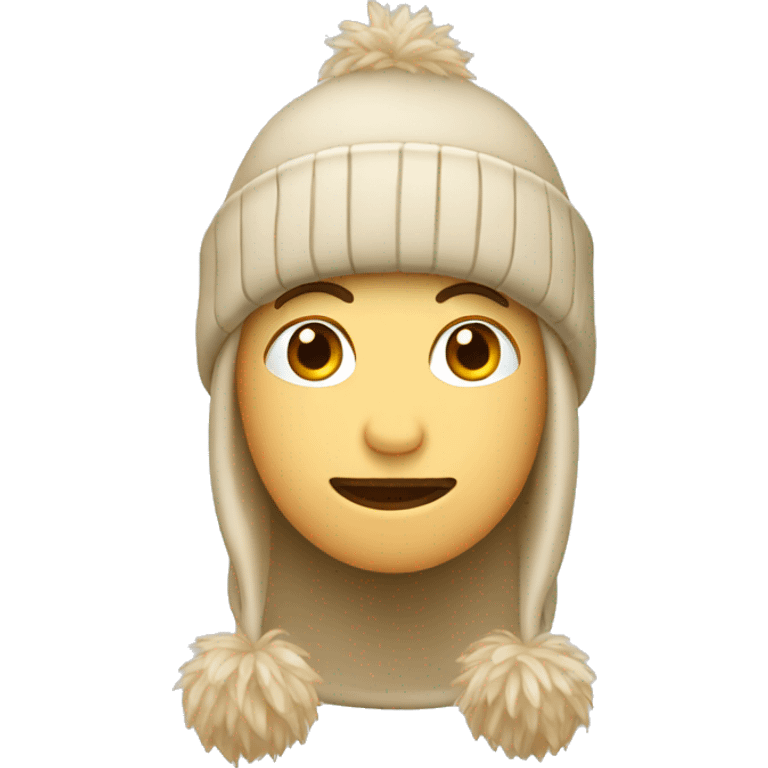 beige winter hat emoji