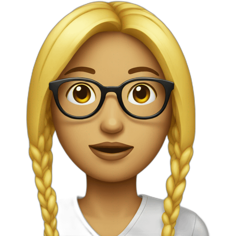 Chica con lentes emoji