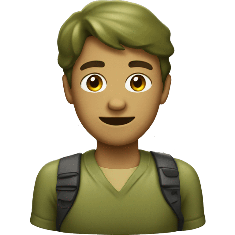 realistic olive color phone emoji