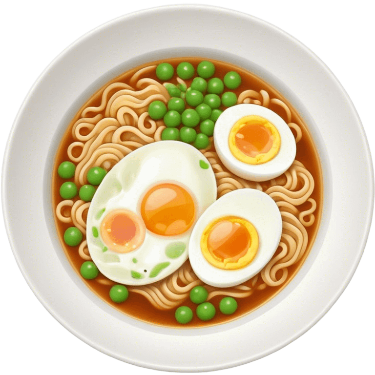 Ramen with peas emoji