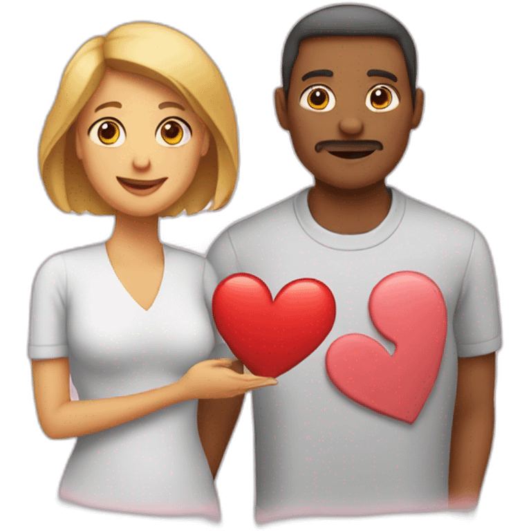 Heart and mom and dad emoji