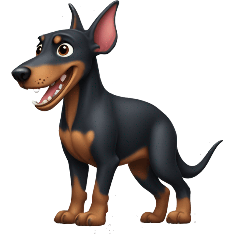 Doberman dinosaur emoji