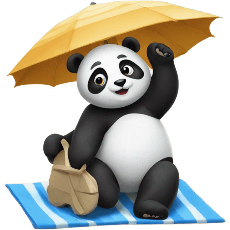 Panda on the beach emoji