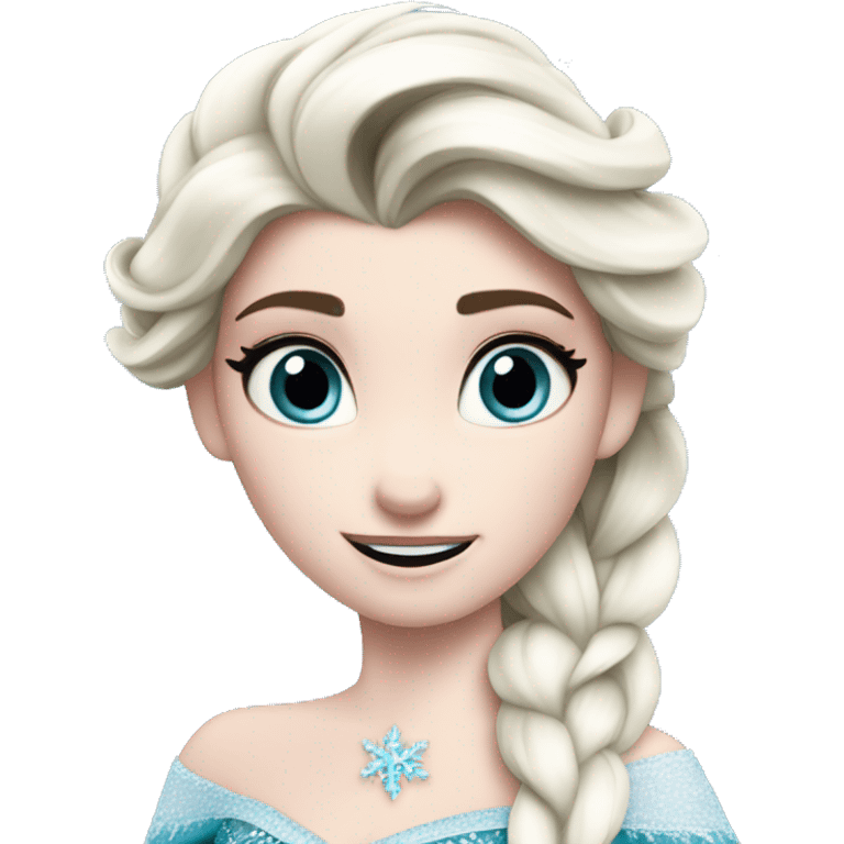 elsa frozen disney says no emoji