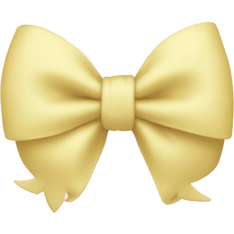 Pastel yellow bow emoji