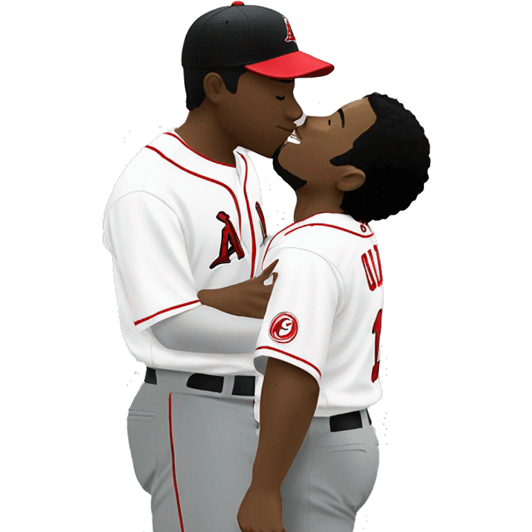 ohtani kissing a black guy emoji