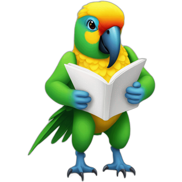 party parrot reading the building code emoji