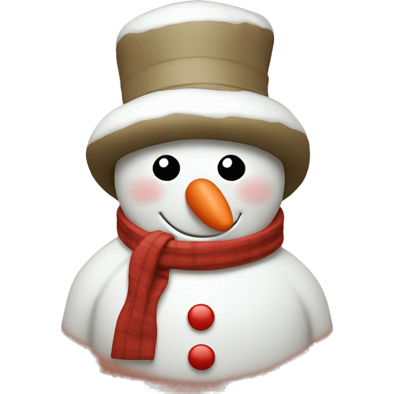 Khaki red and white asthetic snowman emoji