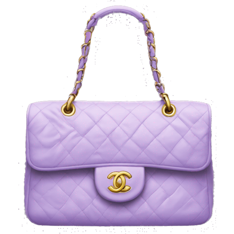 Lilac chanel handbag emoji