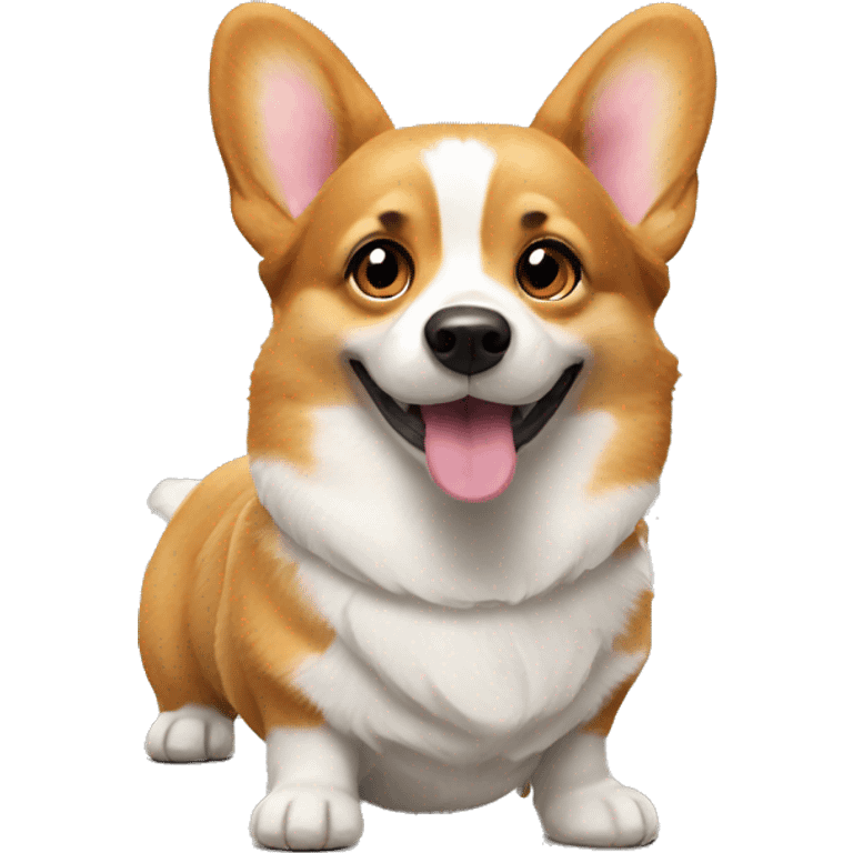 Corgi dog says hi emoji