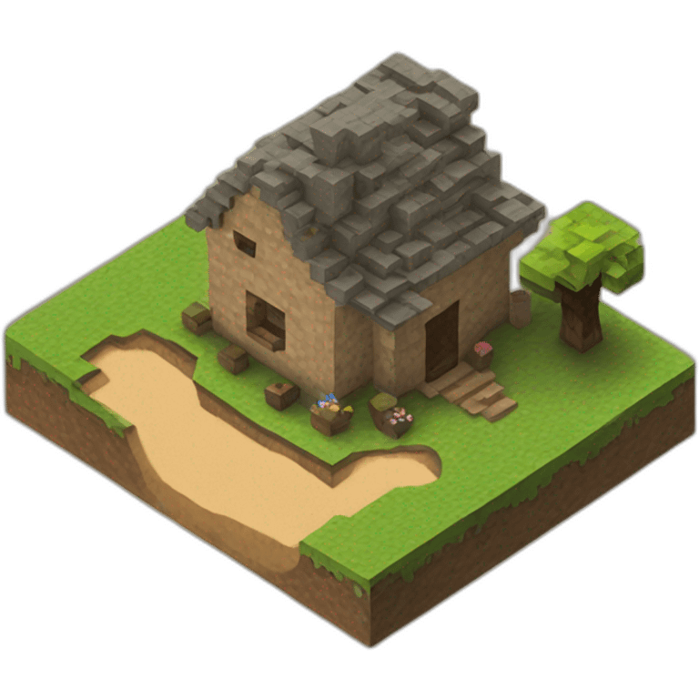 Minecraft dirt house emoji