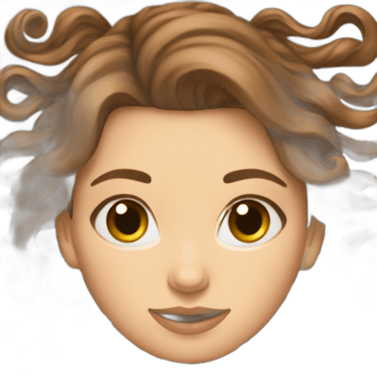 Lena Davydova brown hair emoji