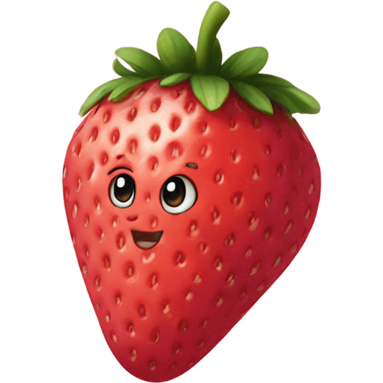 A pink strawberry emoji