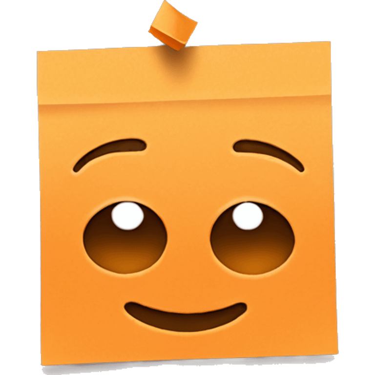 orange post it note emoji