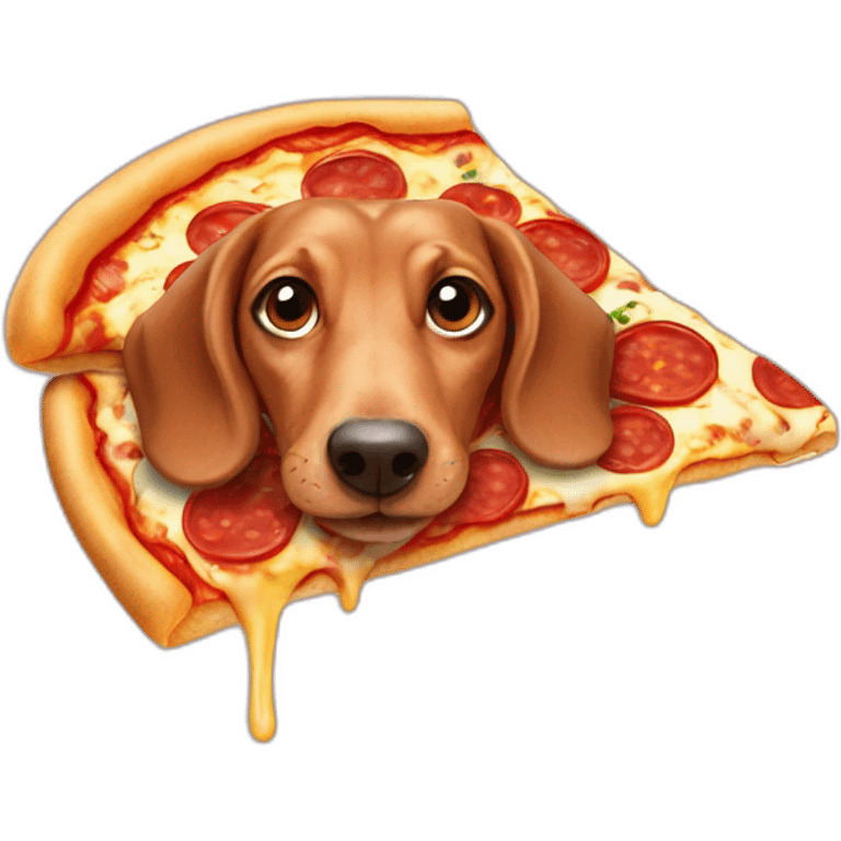 DACHschund PIZZA emoji