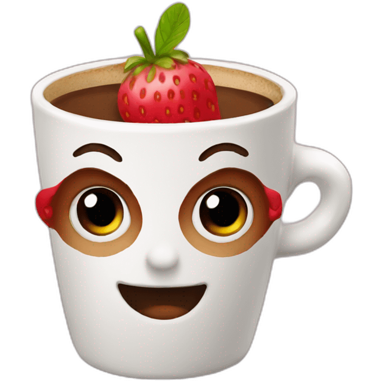 Strawberry coffee emoji