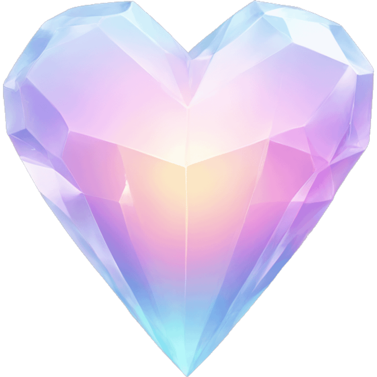 Pastel gradient heart crystal  emoji