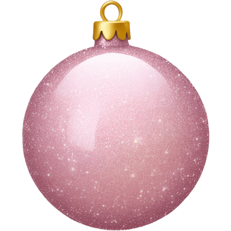 pretty light pink glitter christmas bauble emoji