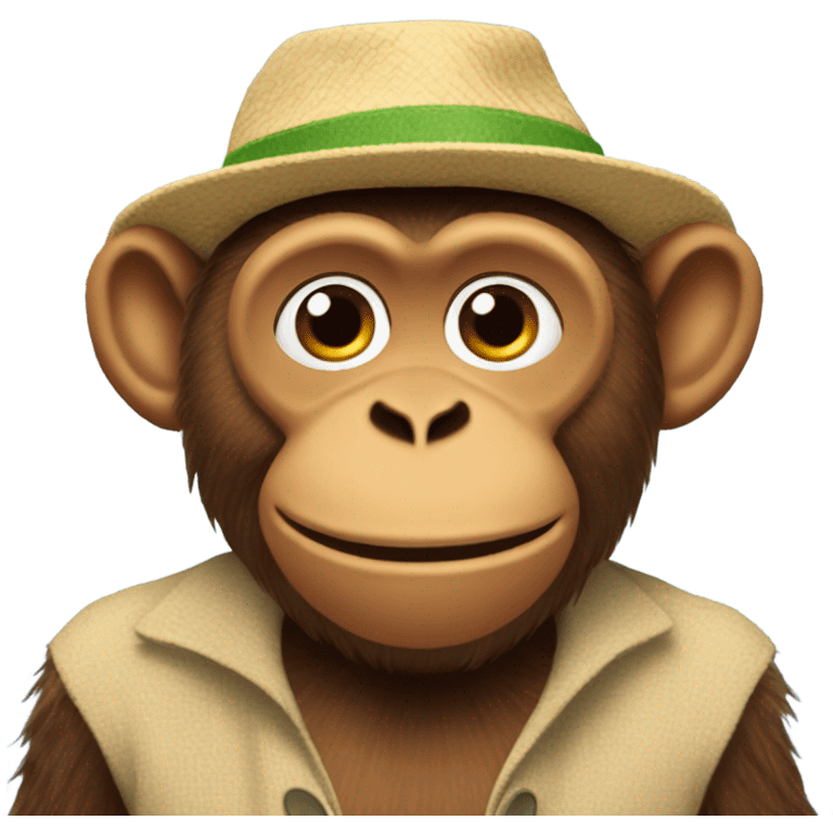 Monkey wearing a cocomelon hat emoji