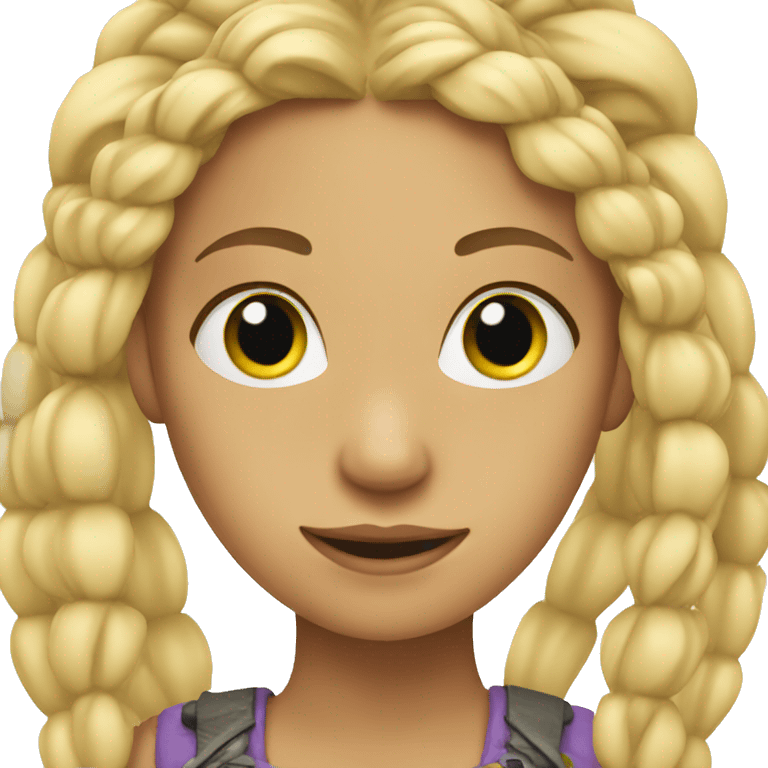 Blonde girl with braids emoji