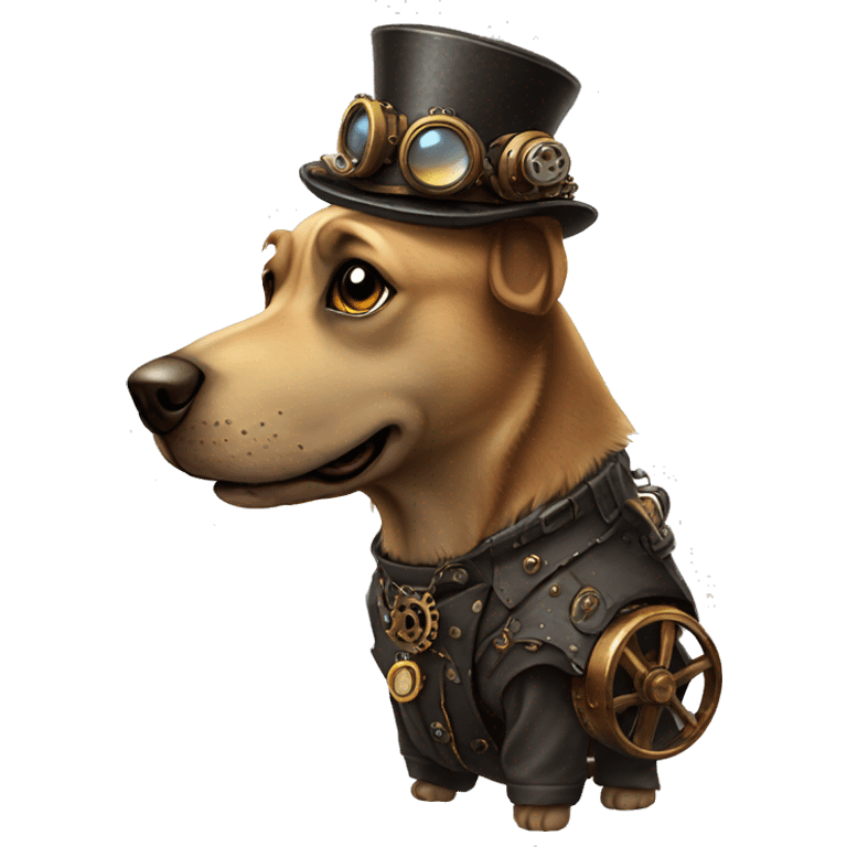 Chien steam punk emoji